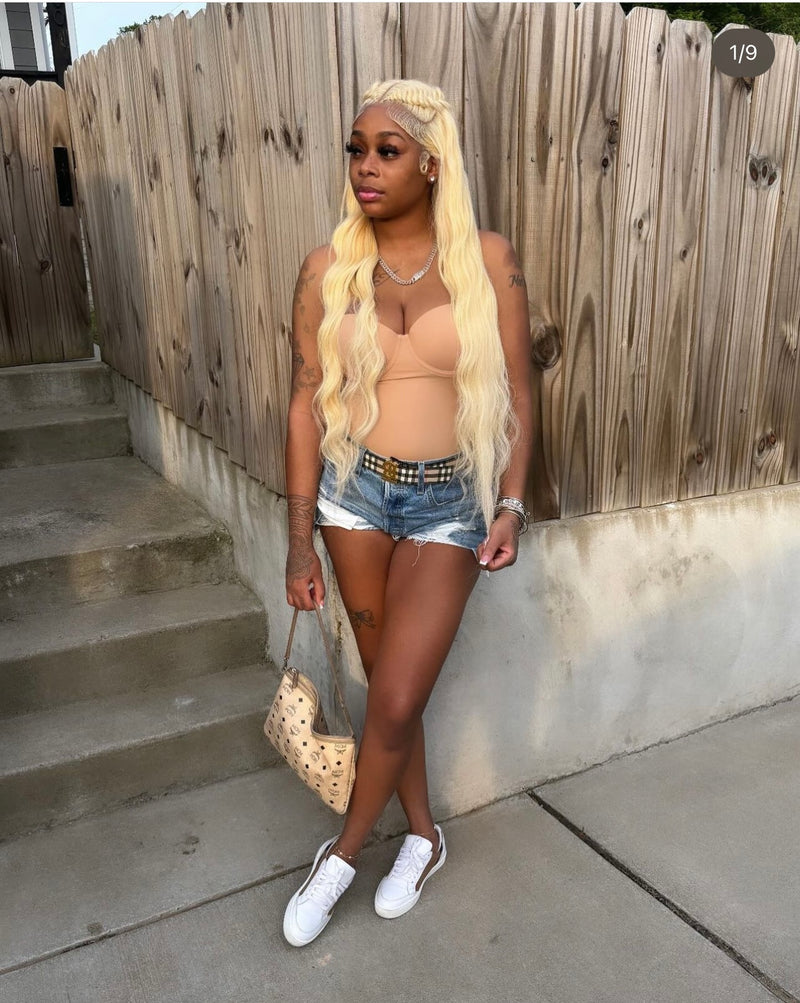 613 Brazilian 13x4 Straight Front Lace Wig Blonde